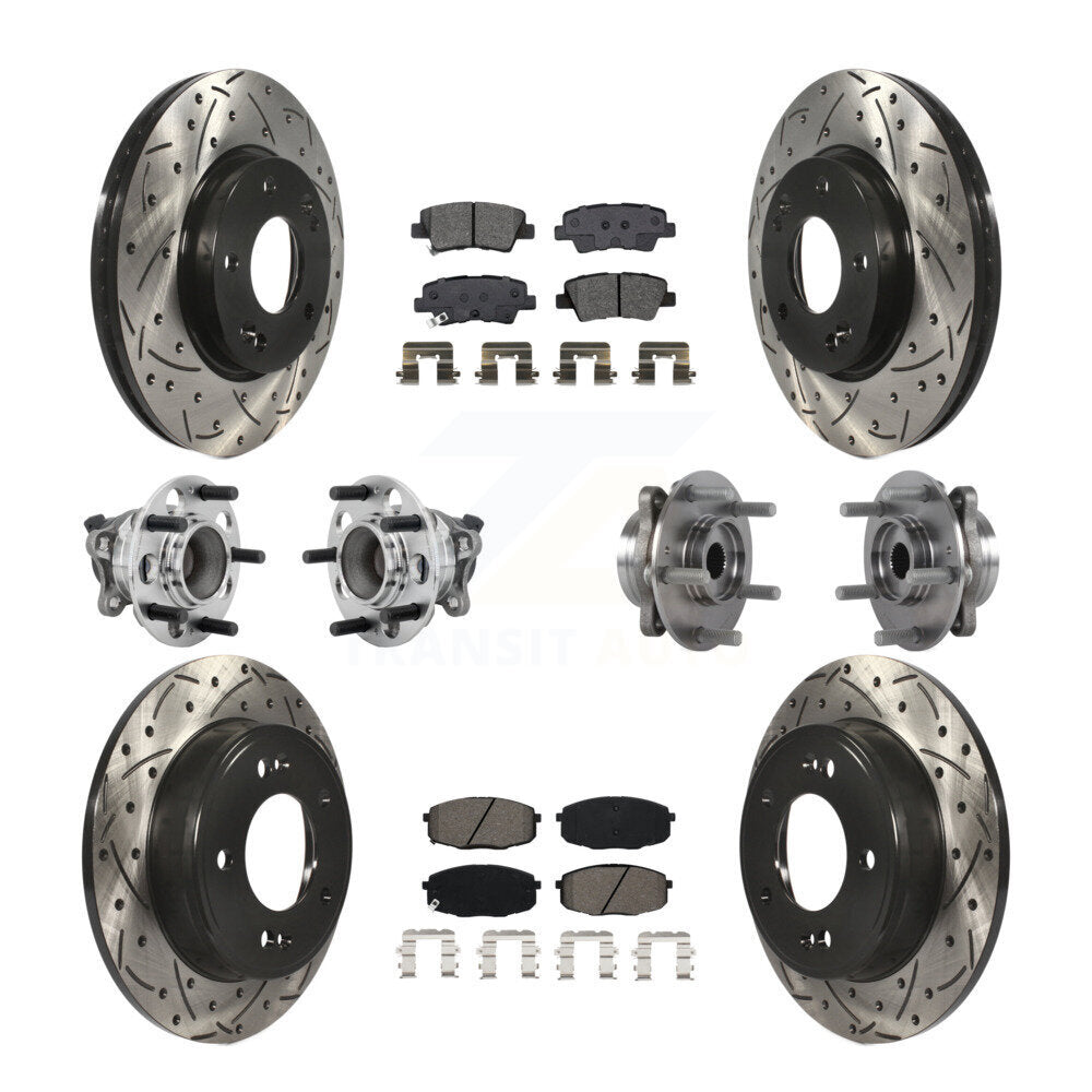 Kit de plaquettes de rotor de frein, roulement de moyeu avant et arrière (10 pièces), pour Kia Forte Hyundai G