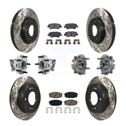 Kit de plaquettes de rotor de frein, roulement de moyeu avant et arrière (10 pièces), pour Kia Forte Hyundai G