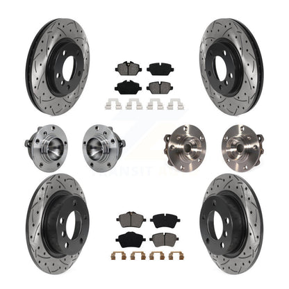 Kit de plaquettes de rotor de frein revêtues de roulement de moyeu avant et arrière (10 pièces) pour Mini Cooper Pacema