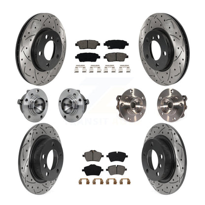 Kit de plaquettes de rotor de frein revêtues de roulement de moyeu avant et arrière (10 pièces) pour Mini Cooper Pacema