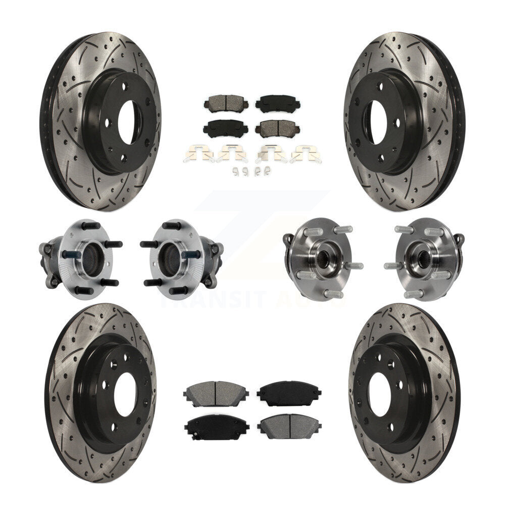 Kit de plaquettes de rotor de frein, roulement de moyeu avant et arrière (10 pièces) pour Mazda CX-3 FW 16-18