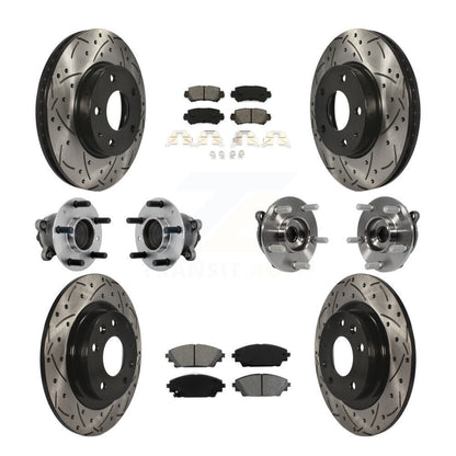 Kit de plaquettes de rotor de frein, roulement de moyeu avant et arrière (10 pièces) pour Mazda CX-3 FW 16-18