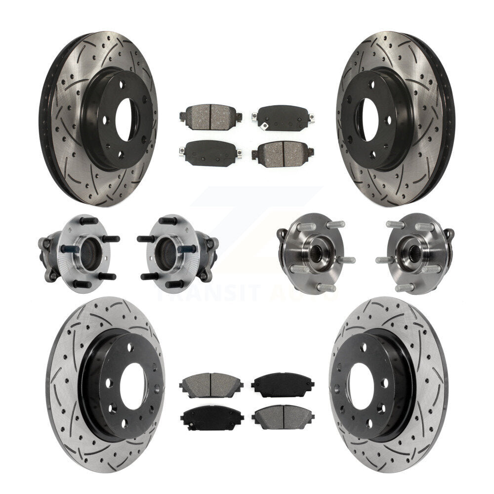 Kit de plaquettes de rotor de frein, roulement de moyeu avant et arrière (10 pièces) pour Mazda CX-3 FW 19-21