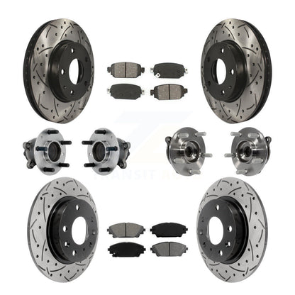 Kit de plaquettes de rotor de frein, roulement de moyeu avant et arrière (10 pièces) pour Mazda CX-3 FW 19-21