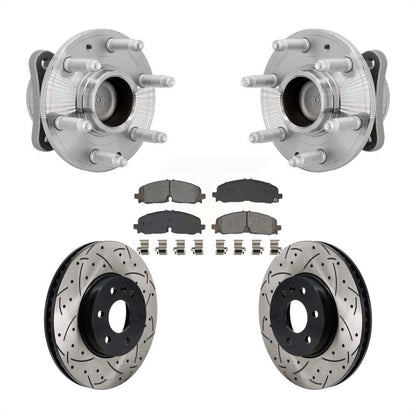 Kit de plaquettes de Rotor de frein, roulement de moyeu avant, fente de perçage, pour Chevrolet Colorado GMC RW