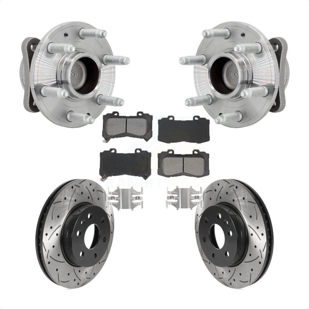 Kit de plaquettes de Rotor de frein, roulement de moyeu avant, fente de perçage, pour Chevrolet Colorado GMC RW