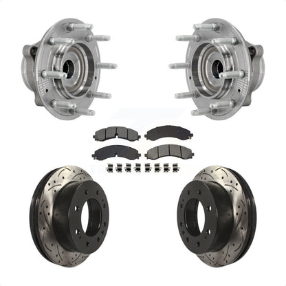 Kit de plaquettes de Rotor de frein, roulement de moyeu avant, fente de perçage, pour GMC Chevrolet Silverado H