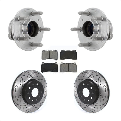 Kit de plaquettes de Rotor de frein, roulement de moyeu avant, fente percée, pour Chevrolet Camaro Cadilla