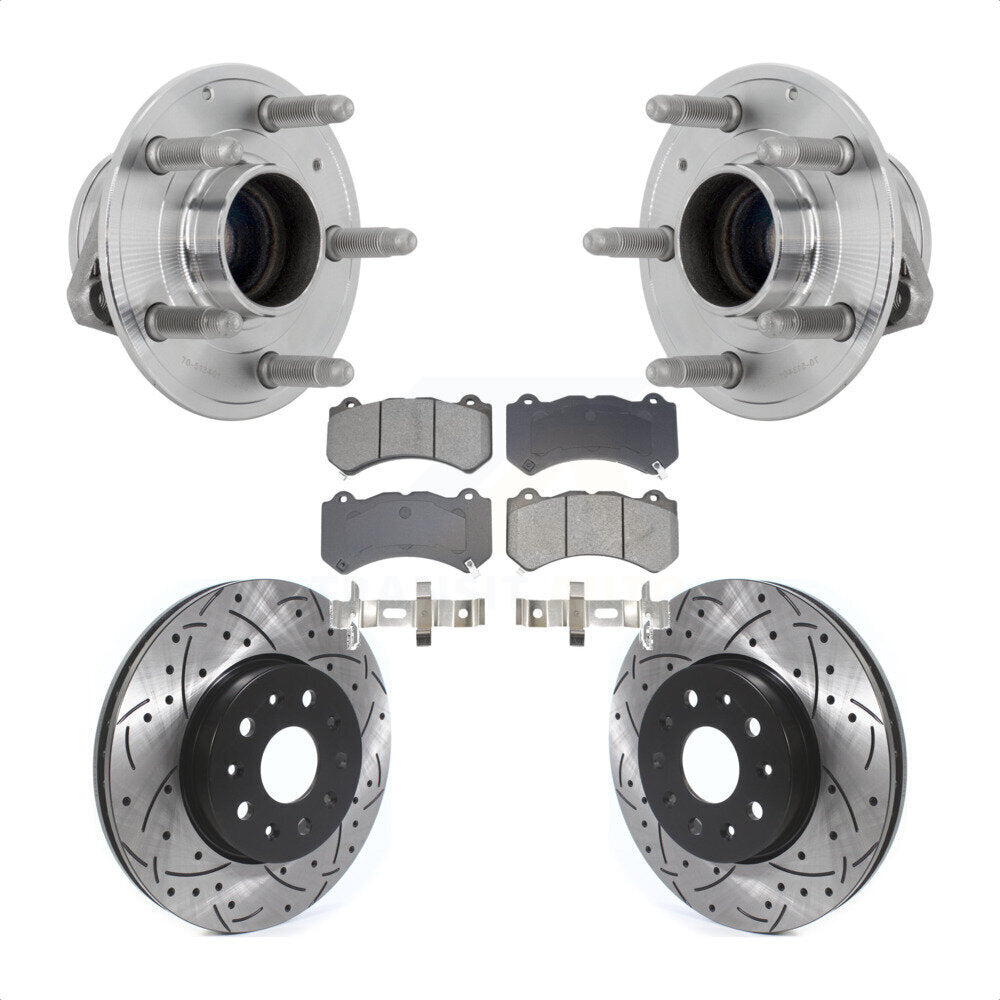 Kit de plaquettes de Rotor de frein, roulement de moyeu avant, fente de perçage, pour Chevrolet Camaro LT L