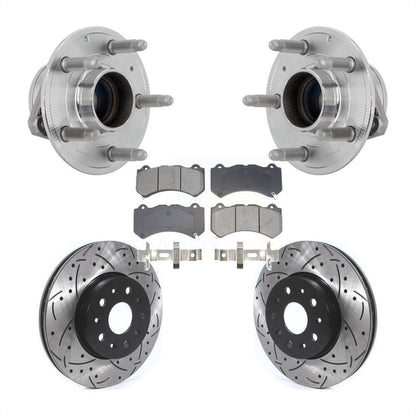 Kit de plaquettes de Rotor de frein, roulement de moyeu avant, fente de perçage, pour Chevrolet Camaro LT L