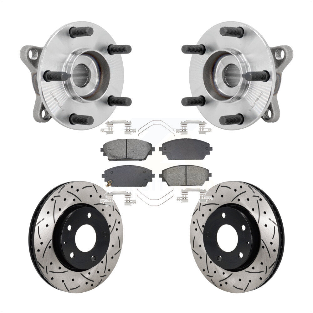 Kit de plaquettes de Rotor de frein, roulement de moyeu avant, fente de perçage, pour Mazda 3 FW 2021 – 2022