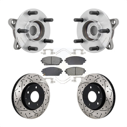 Kit de plaquettes de Rotor de frein, roulement de moyeu avant, fente de perçage, pour Mazda 3 FW 2021 – 2022
