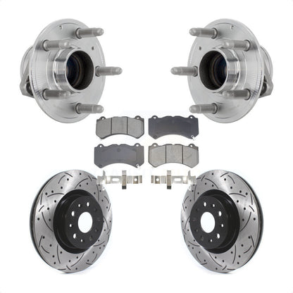 Ensemble de roulements de moyeu avant, fente de perçage, Kit de plaquettes de Rotor de frein pour Cadillac CT