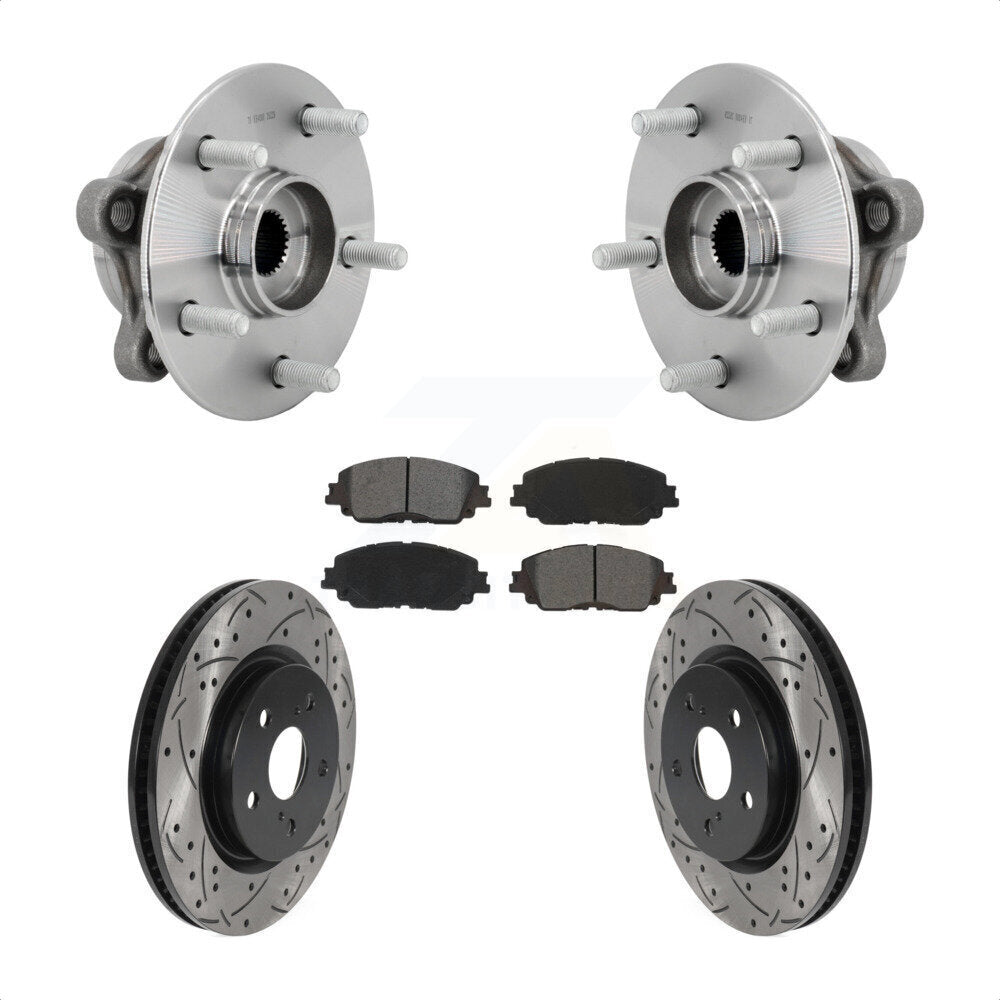 Kit de plaquettes de Rotor de frein, roulement de moyeu avant, fente percée, pour Toyota C-HR Lexus UX250