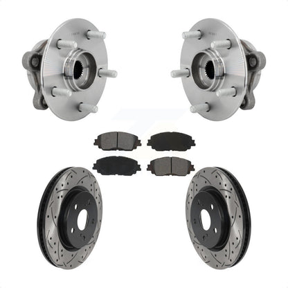 Kit de plaquettes de Rotor de frein, roulement de moyeu avant, fente percée, pour Toyota C-HR Lexus UX250