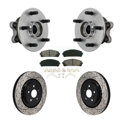 Kit de plaquettes de Rotor de frein, roulement de moyeu avant, fente de perçage, pour Toyota Highlande 2020 – 2022
