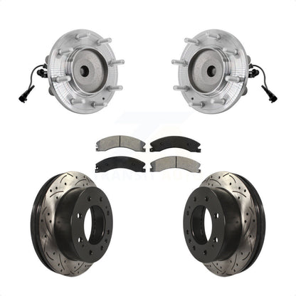 Kit de plaquettes de Rotor de frein, roulement de moyeu avant, fente de perçage, pour GMC Sierra 3500 HD RW