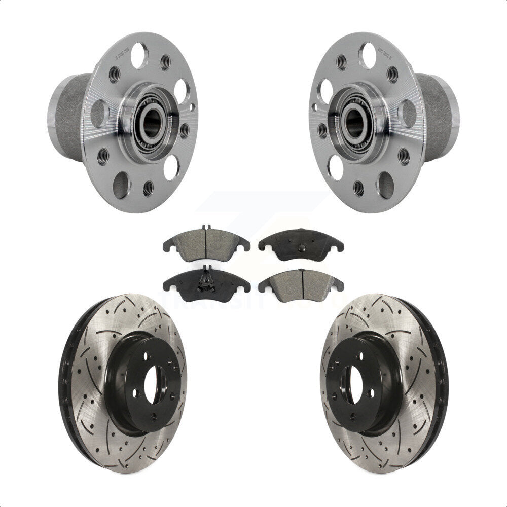 Kit de Rotor et de plaquettes de frein à fente percée, roulement de moyeu avant, pour Mercedes-Benz E350 C35