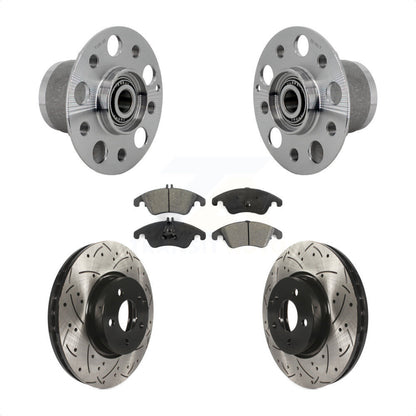 Kit de Rotor et de plaquettes de frein à fente percée, roulement de moyeu avant, pour Mercedes-Benz E350 C35