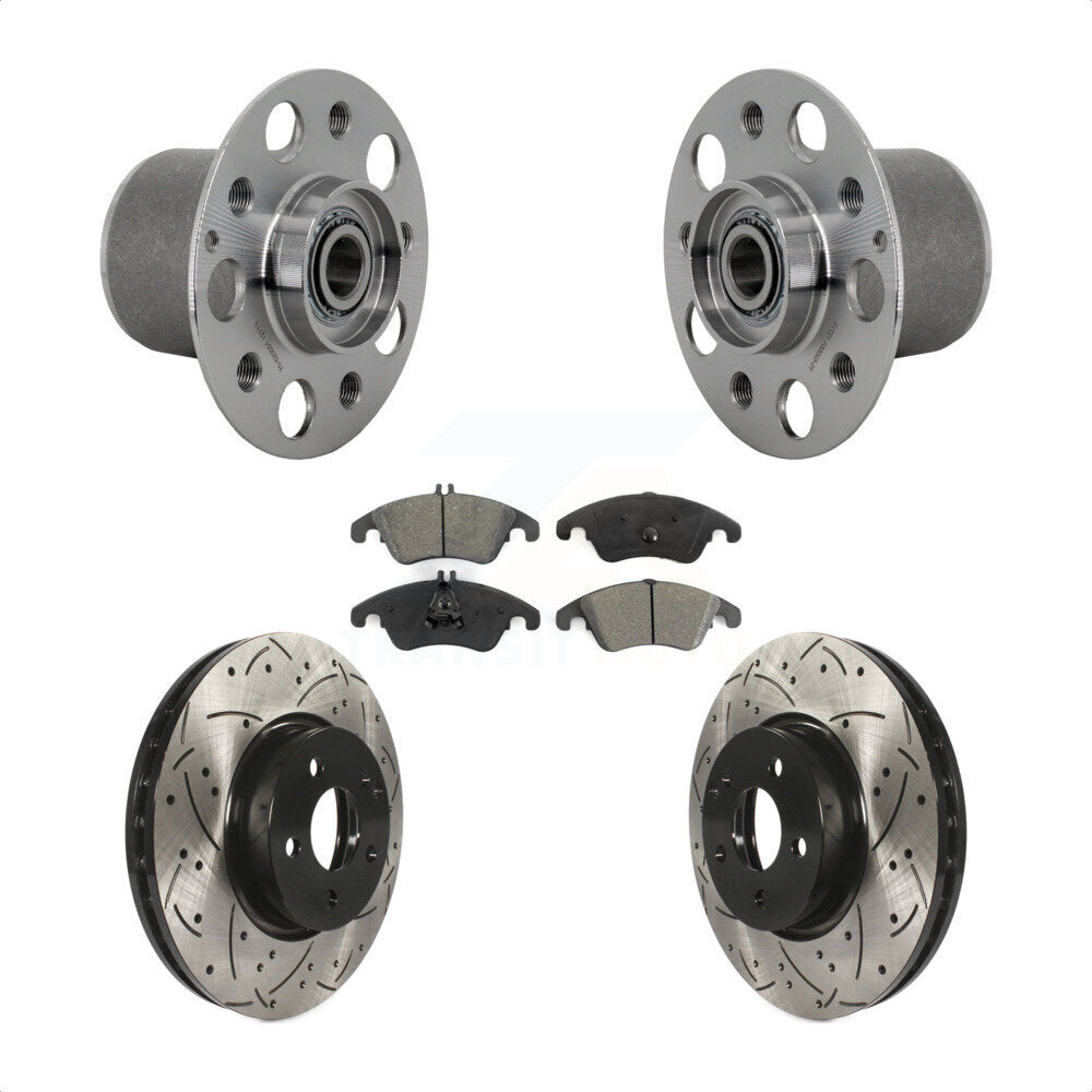 Kit de Rotor et de plaquettes de frein à fente percée, roulement de moyeu avant, pour Mercedes-Benz E350 E40