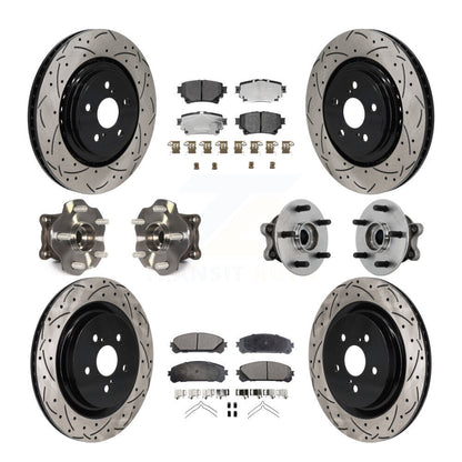 Kit de plaquettes de Rotor de frein, roulement de moyeu avant et arrière (10 pièces) pour Toyota Highlander AW