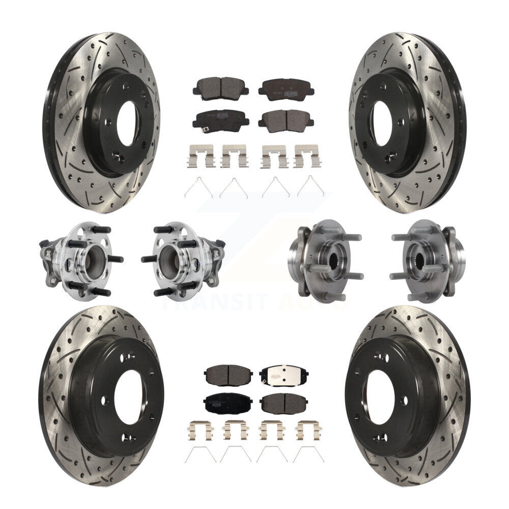 Kit de plaquettes de rotor de frein, roulement de moyeu avant et arrière (10 pièces), pour Kia Forte Hyundai G