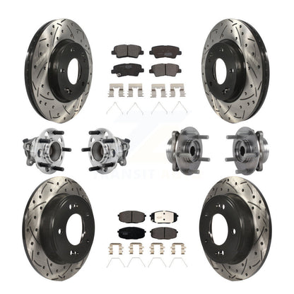 Kit de plaquettes de rotor de frein, roulement de moyeu avant et arrière (10 pièces), pour Kia Forte Hyundai G