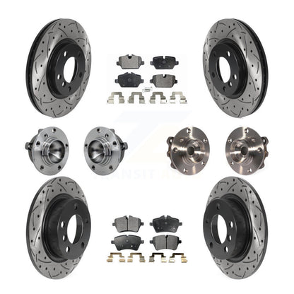 Kit de plaquettes de rotor de frein revêtues de roulement de moyeu avant et arrière (10 pièces) pour Mini Cooper Pacema