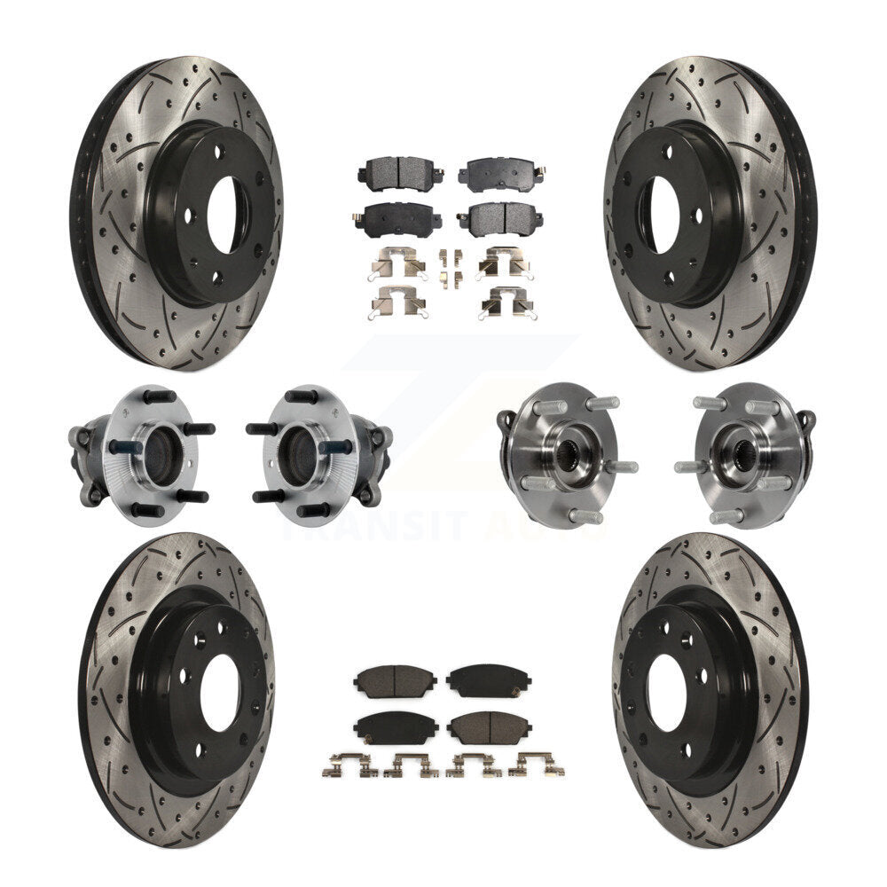 Kit de plaquettes de rotor de frein, roulement de moyeu avant et arrière (10 pièces) pour Mazda CX-3 FW 16-18