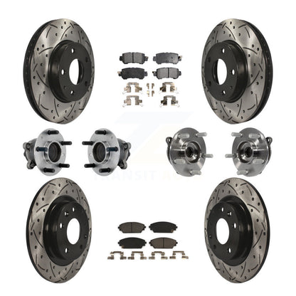 Kit de plaquettes de rotor de frein, roulement de moyeu avant et arrière (10 pièces) pour Mazda CX-3 FW 16-18