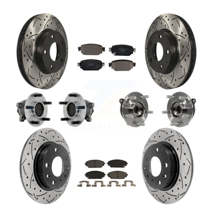 Kit de plaquettes de rotor de frein, roulement de moyeu avant et arrière (10 pièces) pour Mazda CX-3 FW 19-21