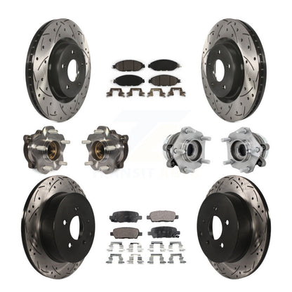 Kit de rotor et de plaquettes de frein revêtus de roulement de moyeu avant et arrière (10 pièces) pour Nissan Murano AW