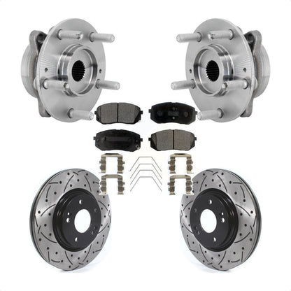 Kit de Rotor et de plaquettes de frein à fente percée, roulement de moyeu avant, pour Hyundai Kona Kia Selto