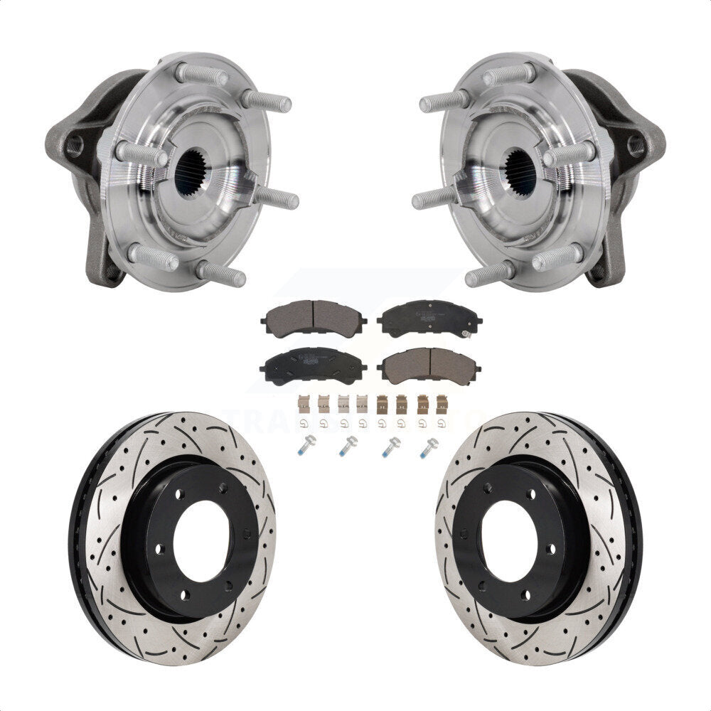 Kit de plaquettes de rotor de frein, roulement de moyeu avant, fente percée, pour Ford Ranger 4W 2019 – 2023
