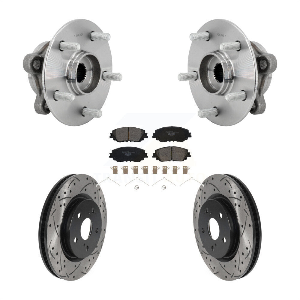 Kit de plaquettes de Rotor de frein, roulement de moyeu avant, fente percée, pour Toyota C-HR Lexus UX250