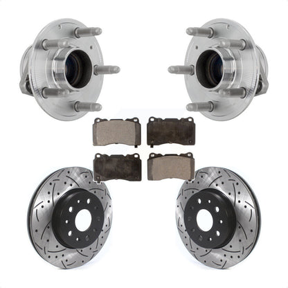 Kit de plaquettes de Rotor de frein, roulement de moyeu avant, fente percée, pour Chevrolet Camaro Cadilla