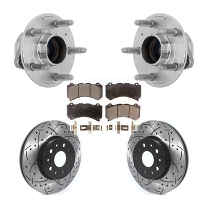 Kit de plaquettes de Rotor de frein, roulement de moyeu avant, fente de perçage, pour Chevrolet Camaro LT L