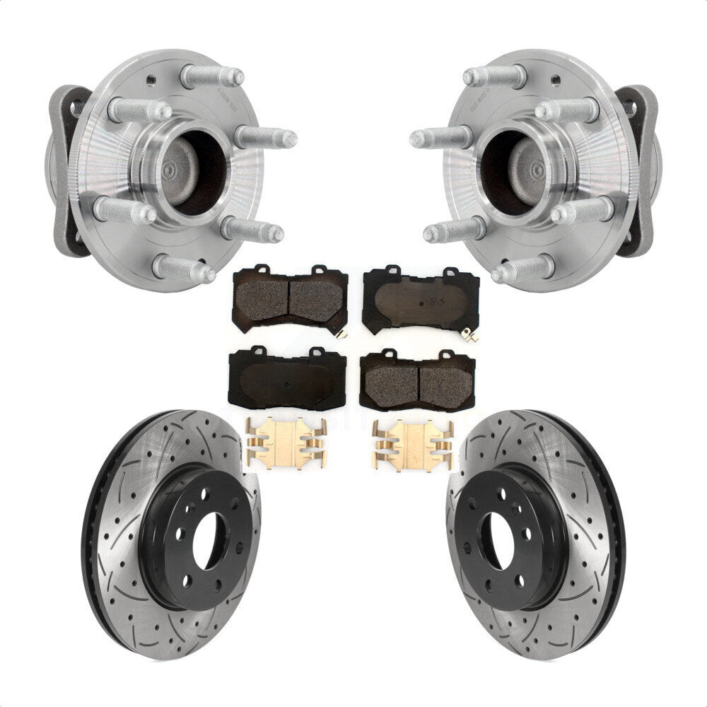 Kit de plaquettes de Rotor de frein, roulement de moyeu avant, fente de perçage, pour Chevrolet Colorado GMC RW