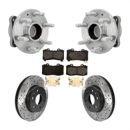 Kit de plaquettes de Rotor de frein, roulement de moyeu avant, fente de perçage, pour Chevrolet Colorado GMC RW