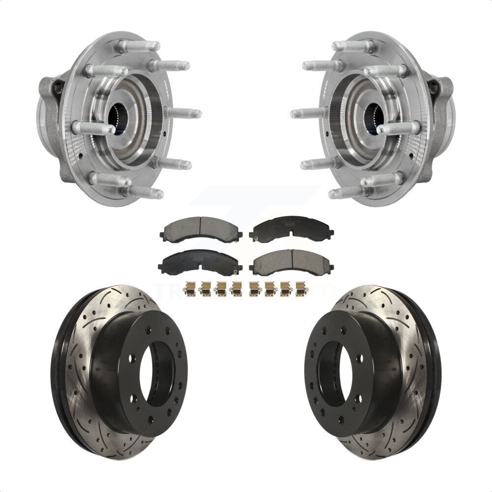 Kit de plaquettes de Rotor de frein, roulement de moyeu avant, fente de perçage, pour GMC Chevrolet Silverado H