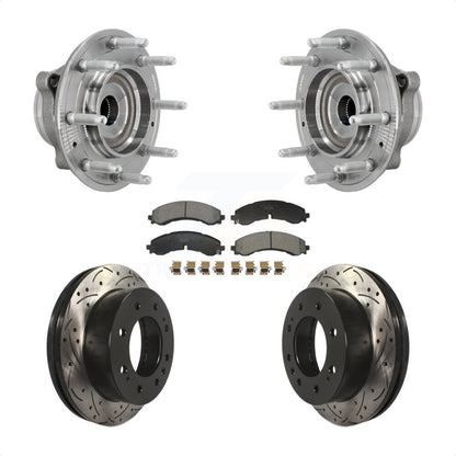 Kit de plaquettes de Rotor de frein, roulement de moyeu avant, fente de perçage, pour GMC Chevrolet Silverado H