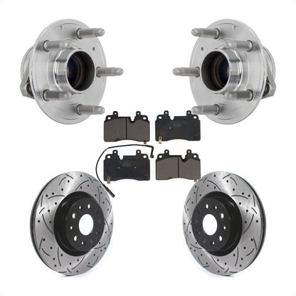 Kit de plaquettes de Rotor de frein, roulement de moyeu avant, fente de perçage, pour Cadillac CT6 RW 2019