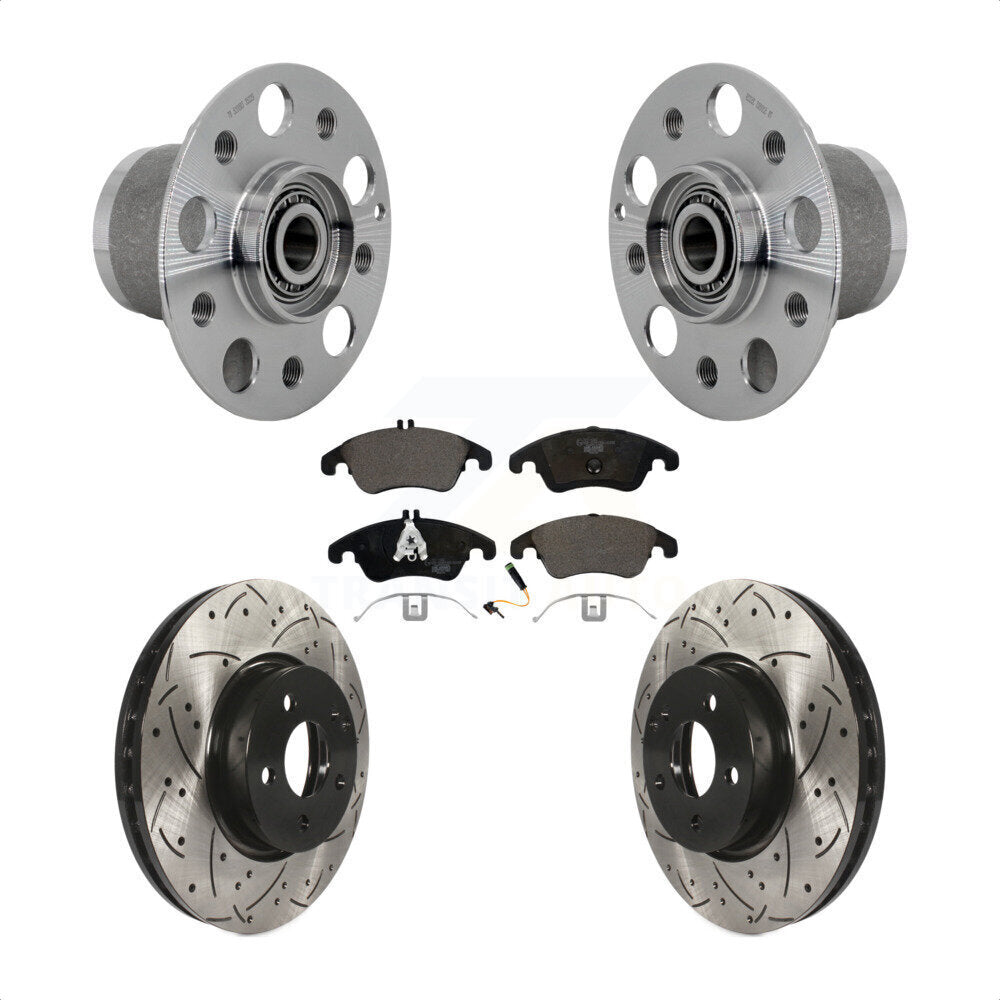 Kit de Rotor et de plaquettes de frein à fente percée, roulement de moyeu avant, pour Mercedes-Benz E350 C35