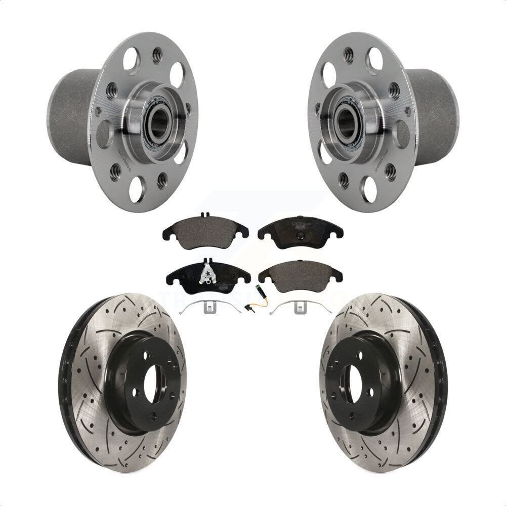 Kit de Rotor et de plaquettes de frein à fente percée, roulement de moyeu avant, pour Mercedes-Benz E350 E40