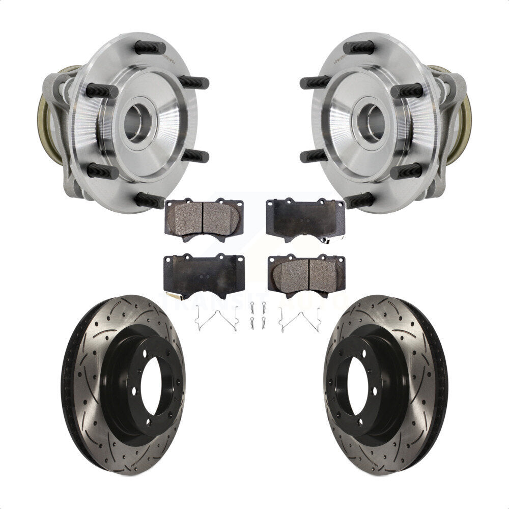 Kit de plaquettes de Rotor de frein à fente percée, roulement de moyeu avant pour Toyota 4Runner RW 10-21