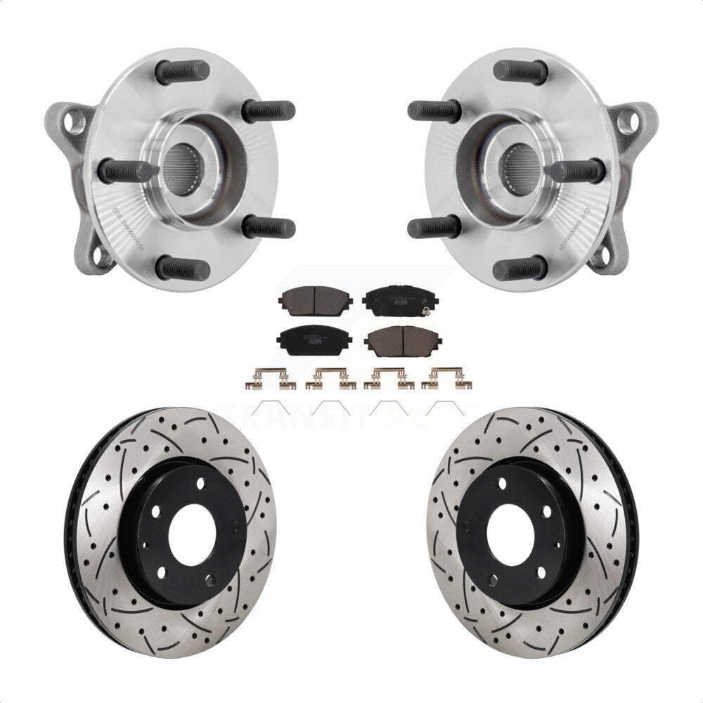 Kit de plaquettes de Rotor de frein, roulement de moyeu avant, fente de perçage, pour Mazda 3 FW 2021 – 2022