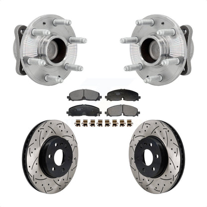 Kit de plaquettes de Rotor de frein, roulement de moyeu avant, fente de perçage, pour Chevrolet Colorado GMC RW