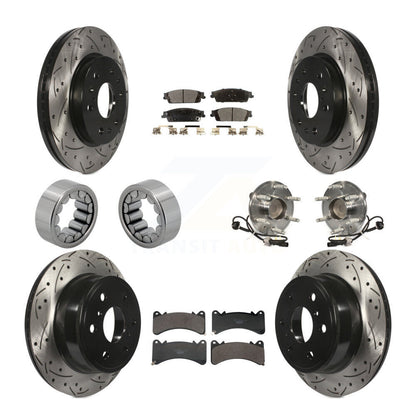 Kit de chaussures de plaquettes de Rotor de frein, roulement de moyeu avant et arrière (10 pièces) pour GMC Sierra 150