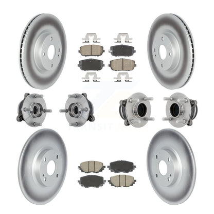 Kit de rotors et plaquettes de frein revêtus de roulement de moyeu avant et arrière (10 pièces) pour Mazda MX-5 Miat