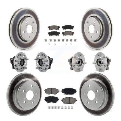 Kit de rotors et plaquettes de frein à disque revêtus de roulement de moyeu avant et arrière (10 pièces) pour Toyota C-H